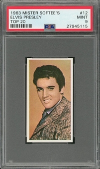 1963 Mister Softee "Top 20" #12 Elvis Presley – PSA MINT 9